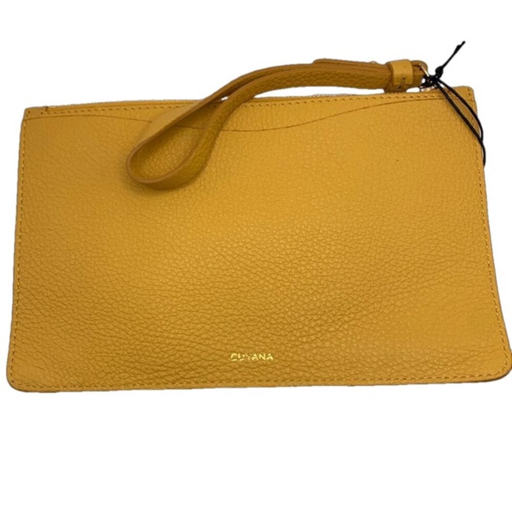 NWT CUYANA Turkey Mustard Wristlet - Picture 2 of 10